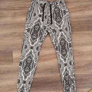 Zanerobe Sureshot Bandana Black and White Joggers Pants Sz 32